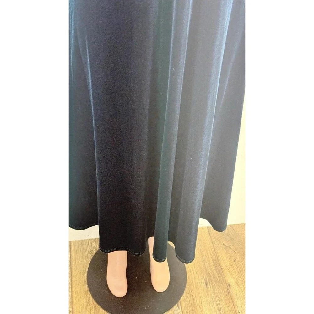 Taylor Womens Dress Blue Velvet Evening Flare Size 14 - Picture 7 of 15